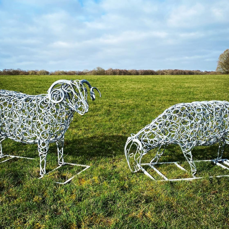 Ram Sheep Scultpure Flock