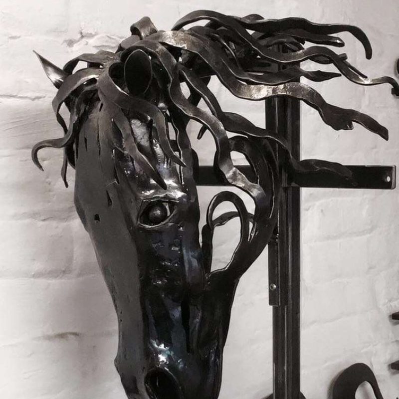 Black Rustic Horse Head