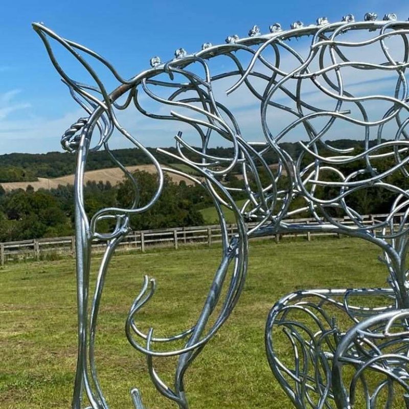 Jumping Horse head Sculpture View