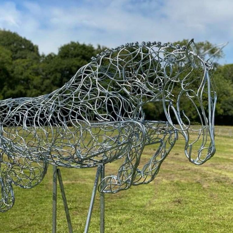 Jumping Horse With Crouched Legs