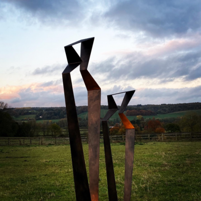 Mother & Child Abstract Sculpture