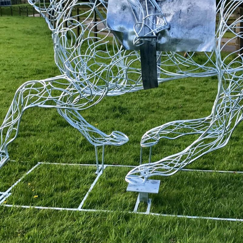 Feet of Horse and Jokey Design