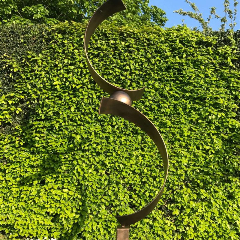 Tall Abstract Spiral Structure Sculpture