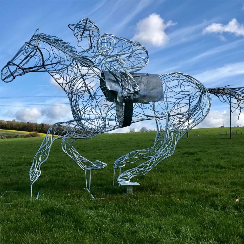 Horse and Jokey On A Sunny Day