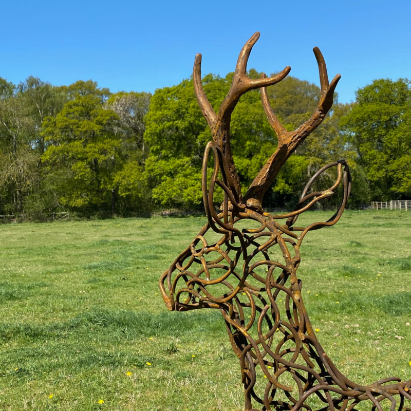 Portrait View Of Stag Sculpture
