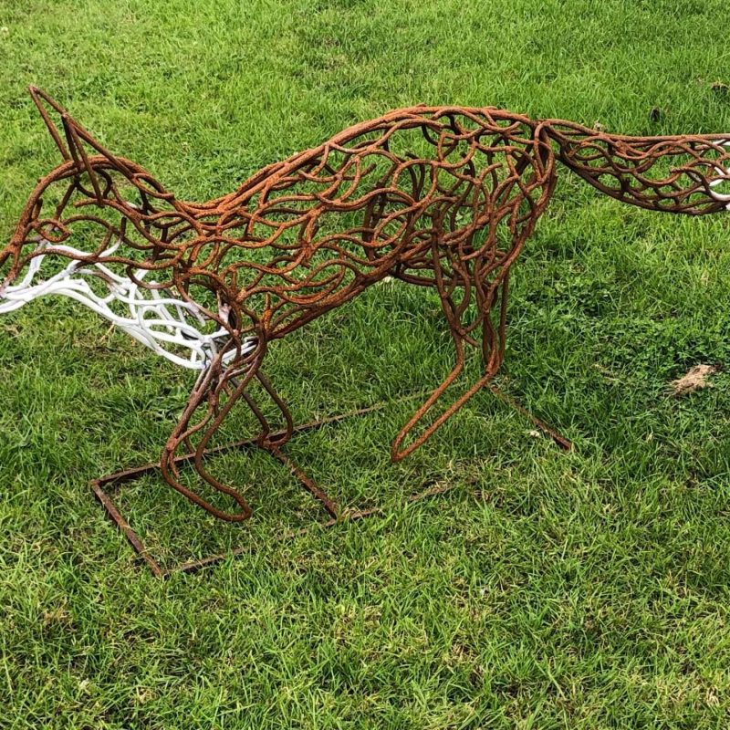 Rustic Bronze And White Fox